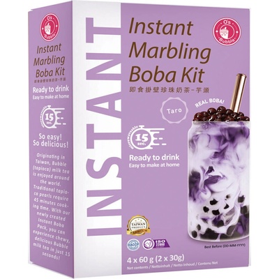 O's Bubble instantný bubble tea taro 4 x 60 g