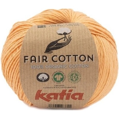 FAIR COTTON Katia Farby FAIR COTTON: 52 pastelová oranžová