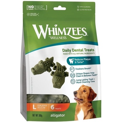 WHIMZEES Aligátor dentální L 18-27 kg 6 ks