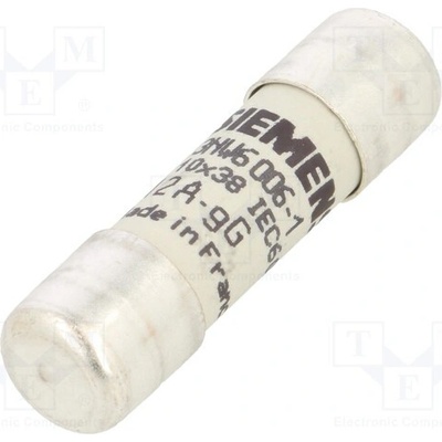 SIEMENS 3NW6006-1 Pojistka: tavná; 10x38mm; průmyslová; 12A; 500VAC; gG; SENTRON