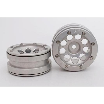 Absima Kovové Beadlock CNC disky 1.9 PT Ecohole Silver/Silver 2 ks