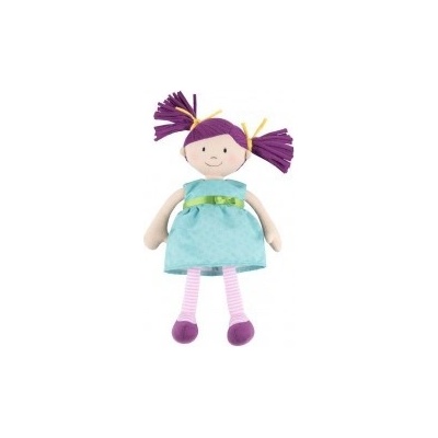 Sigikid Látková Sigi Dolly s fialovými culíky 32 cm