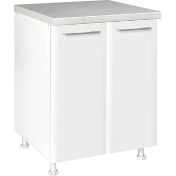 Matis Кухненски шкаф долен с две врати in mdf d60 бял гланц