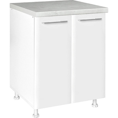 Matis Кухненски шкаф долен с две врати in mdf d60 бял гланц