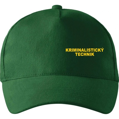 Kriminalistický technik so zahnutým šiltom a látkovou sponou Fľaškovozelená
