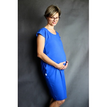 Oriclo těhotenské šaty Jennifer Oversize Královsky modrá