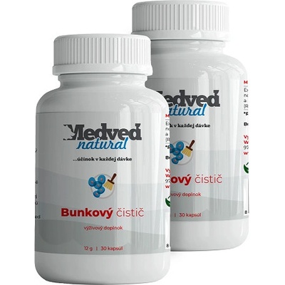 Medveď natural Bunkový čistič 2 x 30 kapsúl