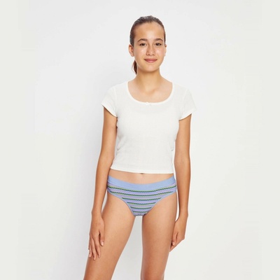 Modibodi dievčenské menštruačné nohavičkyTeen Hipster Bikini Super Grapefruit Stripe