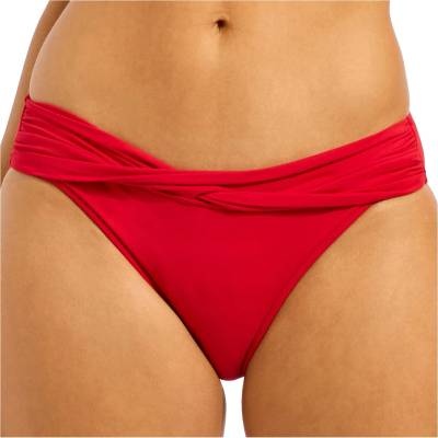 Seafolly Дамско бикини долнище Seafolly Women's Collective Twist Band Hipster Bikini bottom - Cosmo Red - размер 38 (EU) (150-2119-1314)