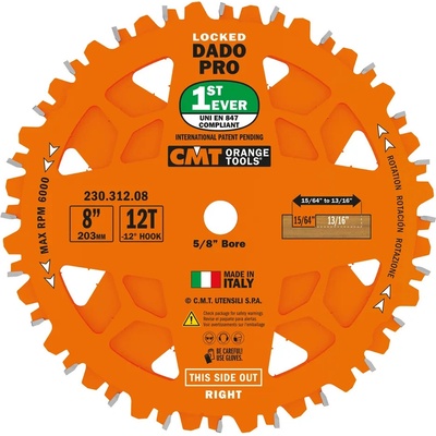 CMT Orange Sada drážkovacích kotoučů DADO PRO D203x6,2-20 d15,87 Z12 HW – Hledejceny.cz