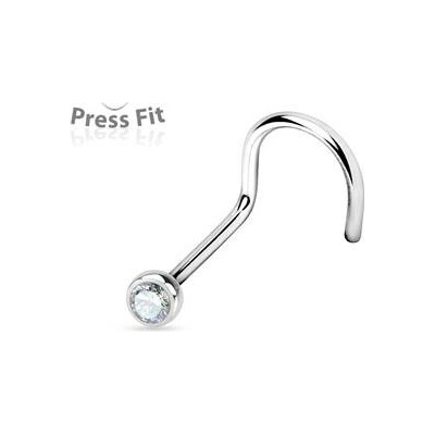Šperky4U Piercing do nosu kamínek tl. tyčky 0,8 mm, kamínek 2,5 mm N01075-025