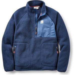Passenger Мъжки поларен пуловер Passenger Offgrid 1/2 Zip Recycled Sherpa Fleece Fleece jumper - Rich Navy - размер XL (005-7307-0514)
