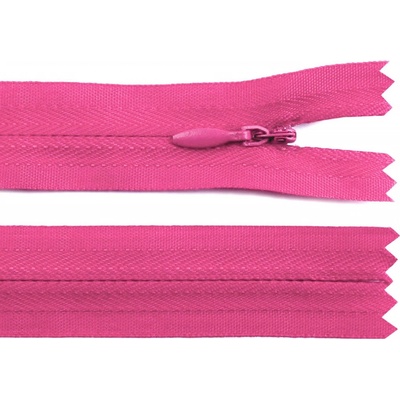 Spirálový zip skrytý No 3 délka 50 cm, malé, 146 růžová tmavá