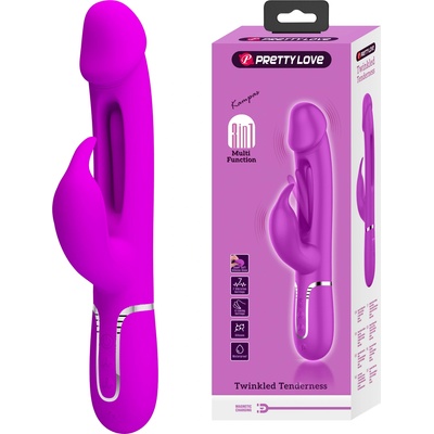 Pretty Love Kampas Twinkled Tenderness 3in1 Licking Rabbit Vibrator Pink