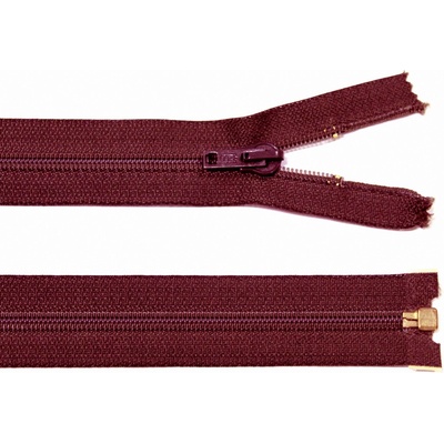 Spirálový zip no.5 rozepínací 30cm - více barev color: 581 bordó tmavě červená