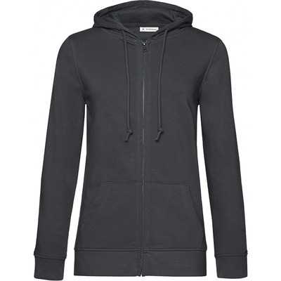 Dámská mikina na zip Organic tmavě šedý melír