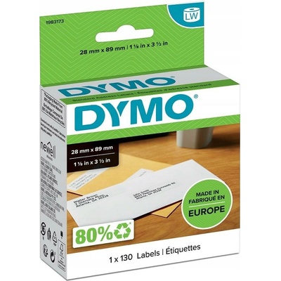 Dymo 89mm x 28mm, bílé, 30 ks, 1983173