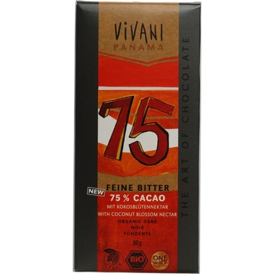 Vivani Horká čokoláda 75% Panama - 80 g
