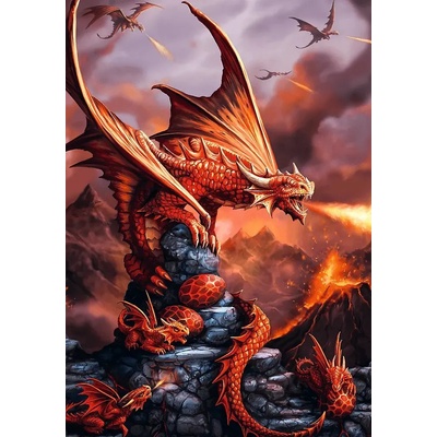 Trefl - Puzzle Premium Plus: Anne Stokes - Fire Dragon - 1 000 piese