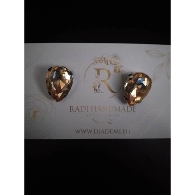 Radi handmade Стилни обици със златист камък (465 Рћ)