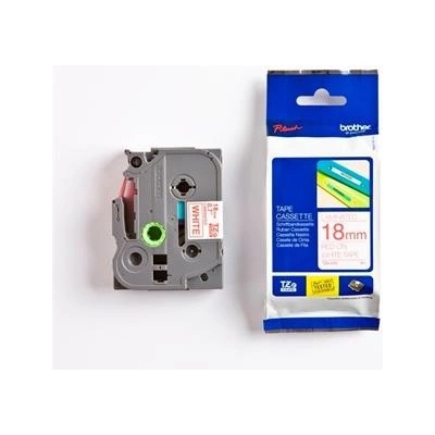 páska BROTHER TZ242 červené písmo, biela páska Tape (18mm) (TZE242)