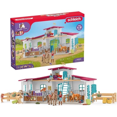 Schleich Игрален комплект Schleich Horse Club - Център за езда Лейксайд, 115 части (42567-54378)