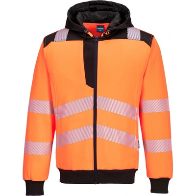 Portwest PW327 PW3 Hi Vis reflexná mikina oranžová čierna