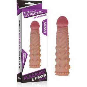  Пенис удължител със стимулираща повърхност, 18см. - Penis Sleeve Flesh (LVTOY00159)