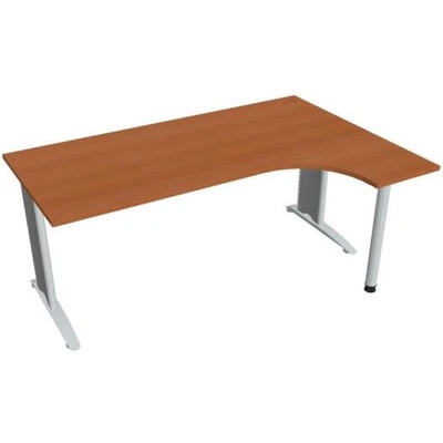 Hobis Pracovný stôl Flex, ergo, ľavý, 180 x 75,5 x 120 cm(80x40) cm, čerešňa/kov