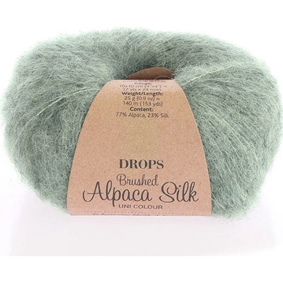 Příze DROPS Brushed Alpaca Silk 21 - zelená šalvěj