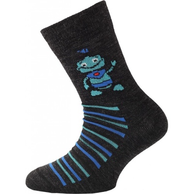 Lasting dětské merino ponožky TJB černá