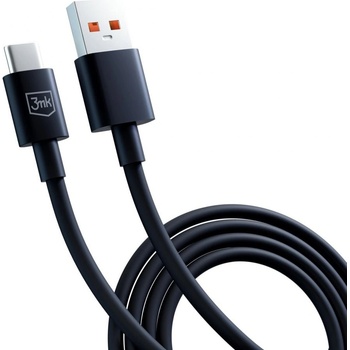 3mk Protection Кабел 3MK Hyper Cable, от USB-A(м) към USB-C(м), 1.2m, 60W, черен