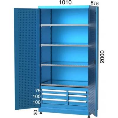 KOCEL КОМБИНИРАН ШКАФ С 6 ЧЕКМЕДЖЕТА И РАФТОВЕ kocel - 6115 (6115)