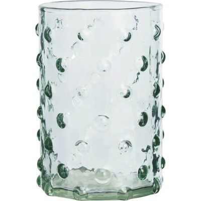 MADAM STOLTZ Sklenice Dotted Light Green zelená barva sklo 250 ml
