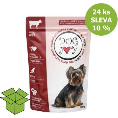 Dog Joy hovädzie v omáčke 24 x 100 g