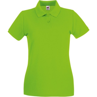 Fruit of the Loom lady-fit premium polo / Дамска поло тениска с къс ръкав - лайм l (16303012203)