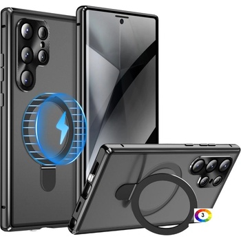 Samsung Galaxy S23 Ultra 5G MagSafe Magnetic Privacy Frosted Tempered Glass Holder Удароустойчив Калъф и Протектор