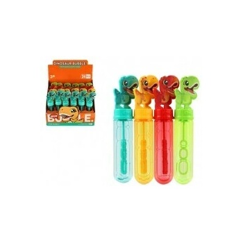 Bublifuk 40ml dinosaurus plast 14cm 4 barvy 24ks v boxu