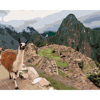 Malování podle čísel Lama a machu picchu