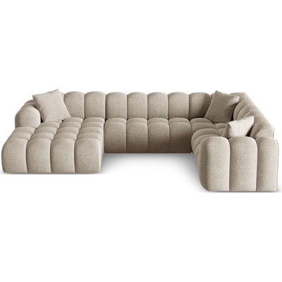 Cosmopolitan Design Светлокафяв шенилов ъглов диван (десен ъгъл/U форма) Treno - Cosmopolitan Design (COS_UR_214_F1_TRENO2)