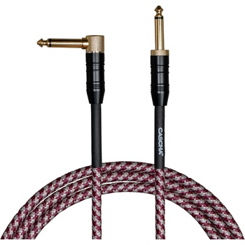 Cascha Professional Line Guitar Cable 6 m Директен - Ъглов Инструментален кабел (CCP-G2ARD6)