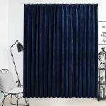 Pure Line Home Кадифена завеса в цвят мастиленосин с перделък, 290 x 245 см