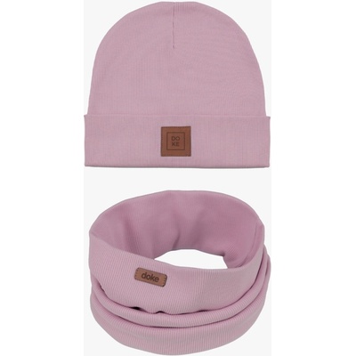 Doke Dětský set bavlněná čepice a nákrčník organic ed orchid – Sleviste.cz