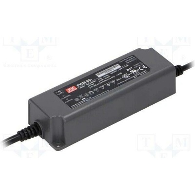 MEAN WELL PWM-60-24 Napájecí zdroj: spínaný; pro LED pásky; 60W; 24VDC; 2,5A; IP67