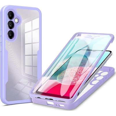 Techsuit Калъф за Samsung Galaxy Galaxy A14 4G / A14 5G + Протектор - ColorVerse 360 Series - лилав