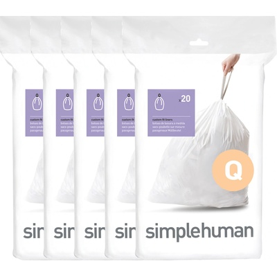 Simplehuman sáčky do odpadkového koše 50-65 l typ Q zatahovací 100 ks 35 µm CW0176CP