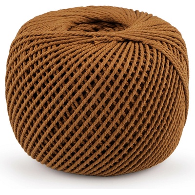 Bavlněná příze macrame Ø2 mm rozčesávací Varianta: 14 hnědá světlá, Balení: 1 ks 59025/151191/272322