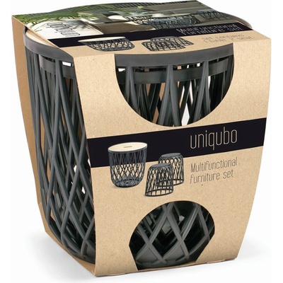 Prosperplast Univerzálny kôš UNIQUBO 2+1 antracitový
