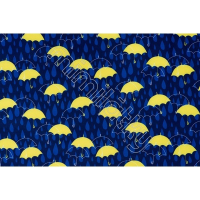 Softshell žluté deštníky na modré