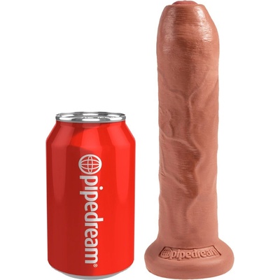 Pipedream King Cock 7 uncut realisticke dildo 18 cm tmavá telova farba
